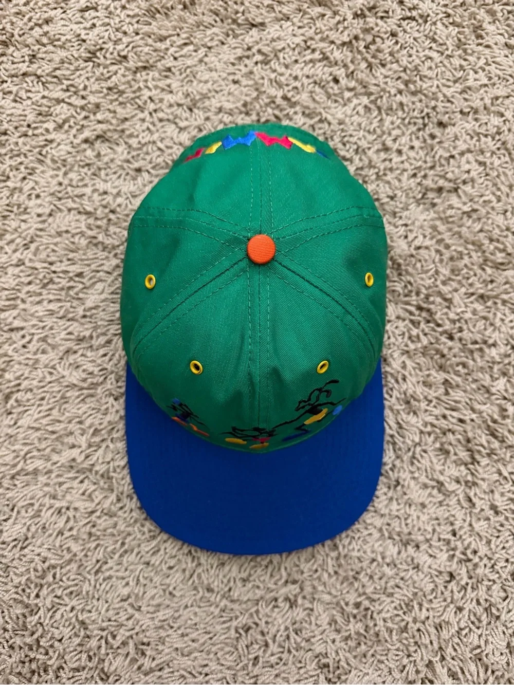 Vintage 90s Disney Mickey Reggae Music Blockhead Hat Rasta Bob Marley Stussy